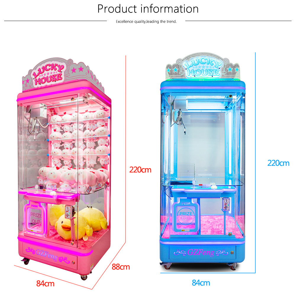 Lucky House 180W Toy Crane Machine 840 * 880 * 2200MM Size For 1 Player