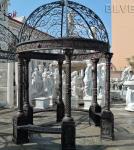 Garden Cast Iron Gazebo Metal Craft Black Customized Luxury Wedding Decoration