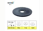 KR-P0164 PP PE Black Plastic Washers 3mm Thickness 0.43 Inch Hole ID 1.88 Inch