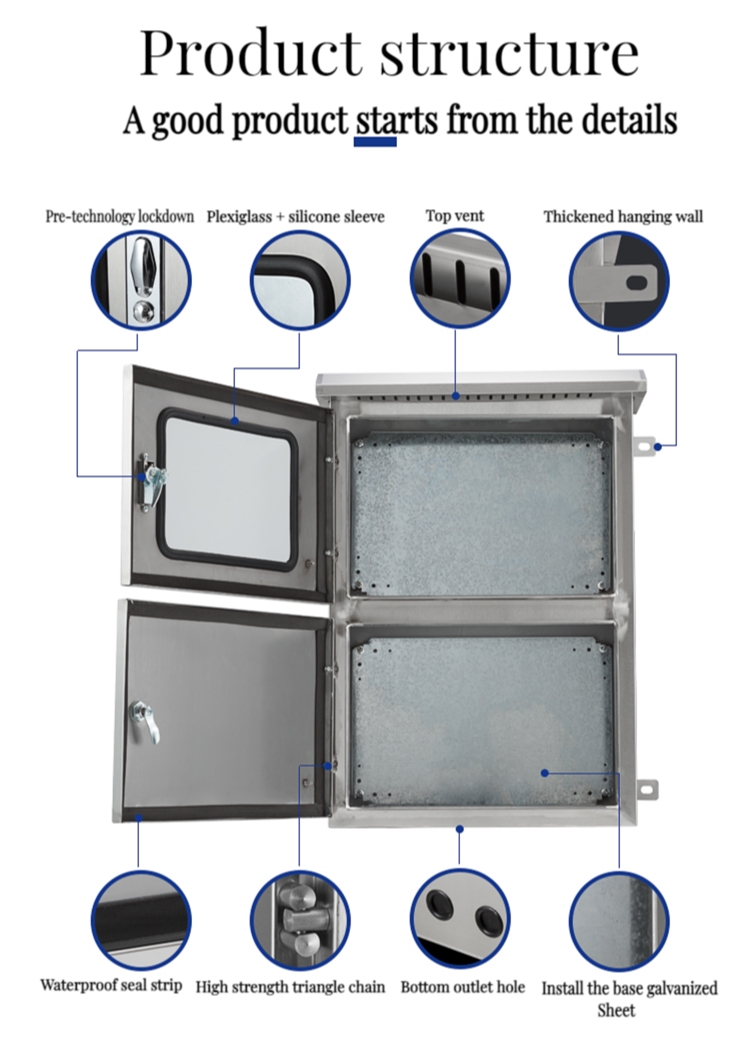 8 in 1out 1000vdc Ip65 Pv 4 String Solar Combiner Box Monitoring avoid damage to short circuit