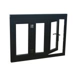 Black Aluminium Bifold Windows Vertical Living Room Interior Soundproof Windows