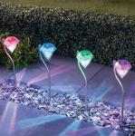 Color Changing 1.2V 40mA 5W LED Solar Garden Stake Lights