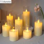 Father's Day Flameless Flickering Candle in LED Acrylic Cup for Birthday