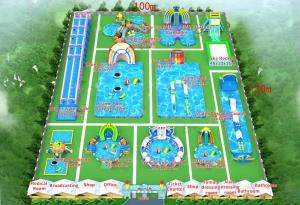 Wholesale Create an 100x130m Unforgettable Experience with Our Inflatable Water Park from china suppliers