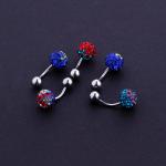 Stainless Steel Screw Belly Button Rings for Women and Girls, 14G Naval Body