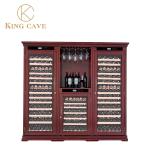 UV Protected Glass Wood Wine Refrigerator Cabinet 3 Years Warranty