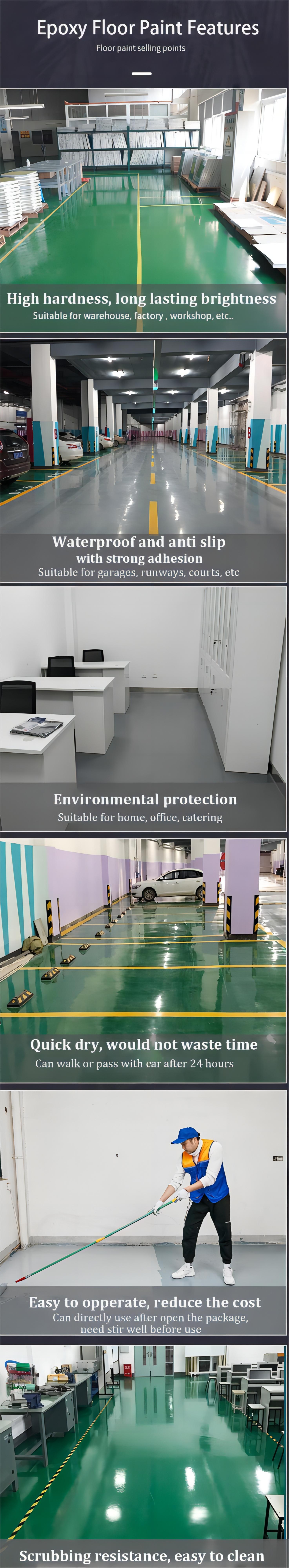 Middle Paint Epoxy for Parking Lots Gas Stations and Factories EINECS No. 231-072-3