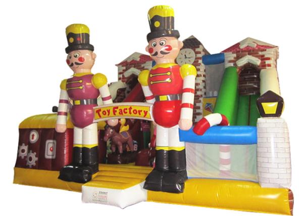 Customized Commercial Inflatable Water Slides / Blow Up Soldier Castle Guard