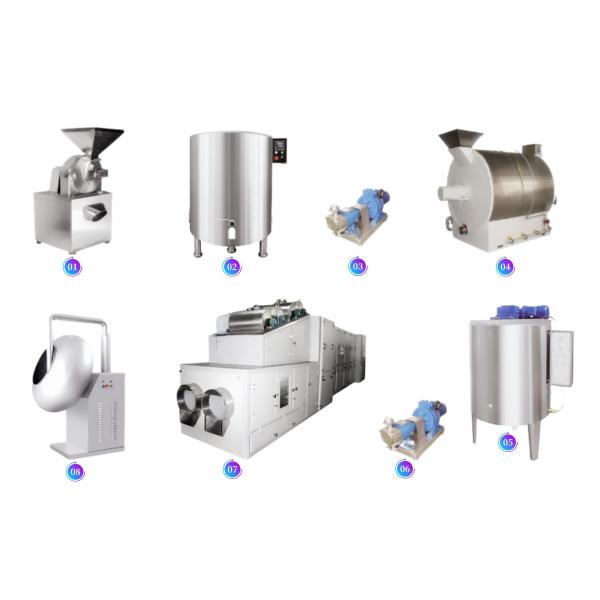 Industrial Chocolate Beans Production Line Machine, Chocolate Beans Processing Line Equipment, Chocolate Beans Machinery