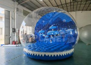 China 4m Diameter Outdoor Christmas Photo Booth Inflatable Snow Globe For Kids And Adults on sale