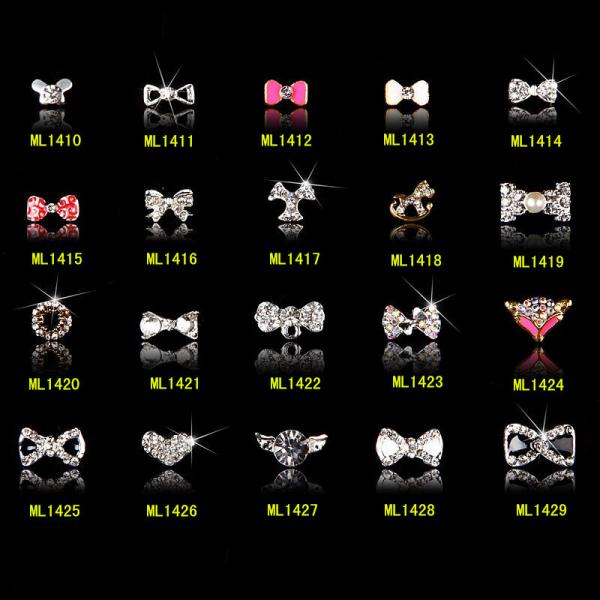 Hot NEW Wholesale Alloy Jewelry 3D Nail Art Jewelry Nail rhinestones Sticker
