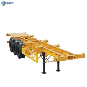 Wholesale FUWA 3 Axles 40 Ton Loading Capacity 40ft Skeleton Semi Container Trailer from china suppliers