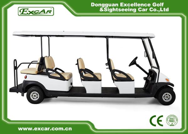 Club Course 8 Passenger Used Electric Golf Buggy With Headlight Trojan Battery