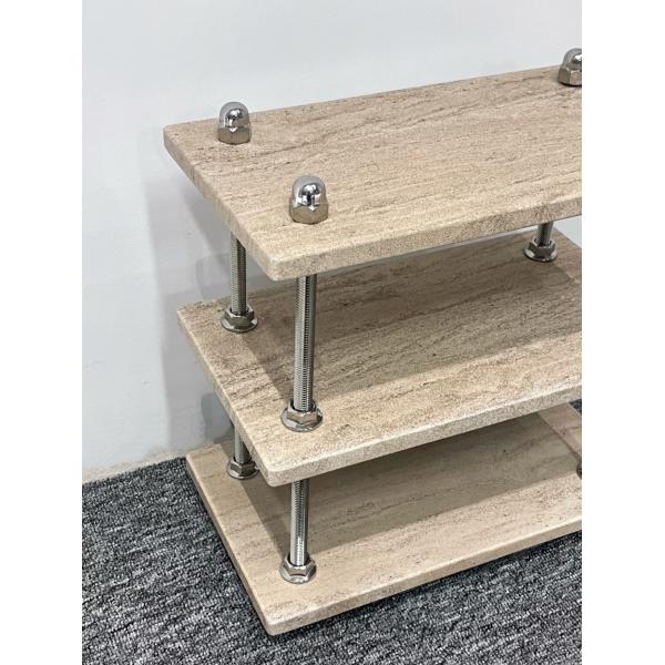 Multi Tier Marble Shelf Table Custom Craft Marble High Durability