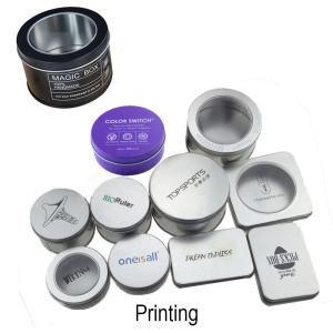 Wholesale Empty Custom 10g Silvery Metal Cosmetic Jar Sliding Tin Solid Perfume Tin Container from china suppliers
