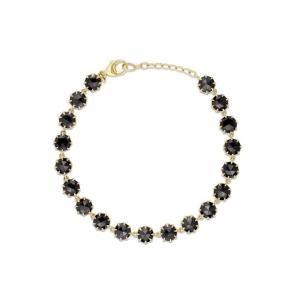 Wholesale Thorn CZ Diamond Tennis Bracelet Rhodium Plated Black Gemstone Bracelet from china suppliers