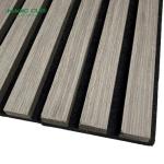 Soundproofing Wall Coverings Black wood slat wall panel for Conference Room