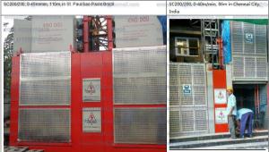 Wholesale SC200/200 Construction Hoist of a Second Elevator Cage 2000kg Per Cage Load from china suppliers