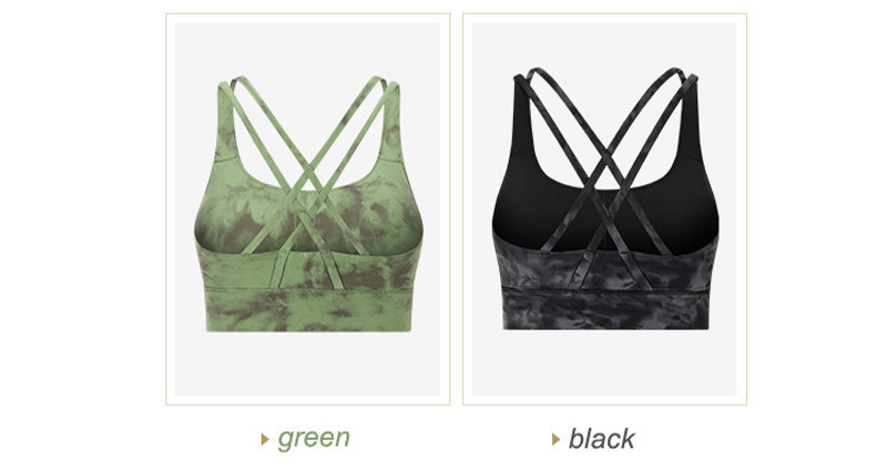 Camo Sexy Cross Back Women Yoga Bra Shockproof Fitness Sports Bra High Elastic