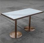 Contemporary design Round Gold stainless steel Marble top Bistro table Coffee
