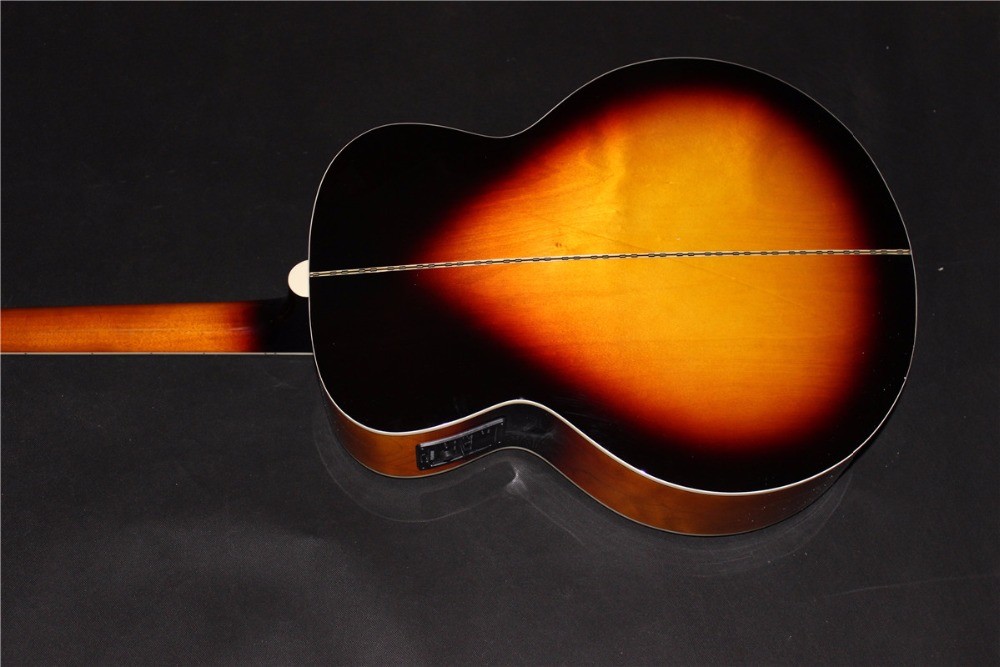 Lefty guitar jumbo wholesale guitar promotion electric acoustic guitar lefty sunburst Acoustic guitar