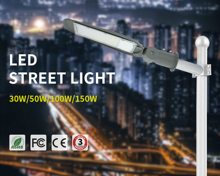 SMD Integrated Outdoor LED Street Lights 150w Modular Smart All In One With Pole