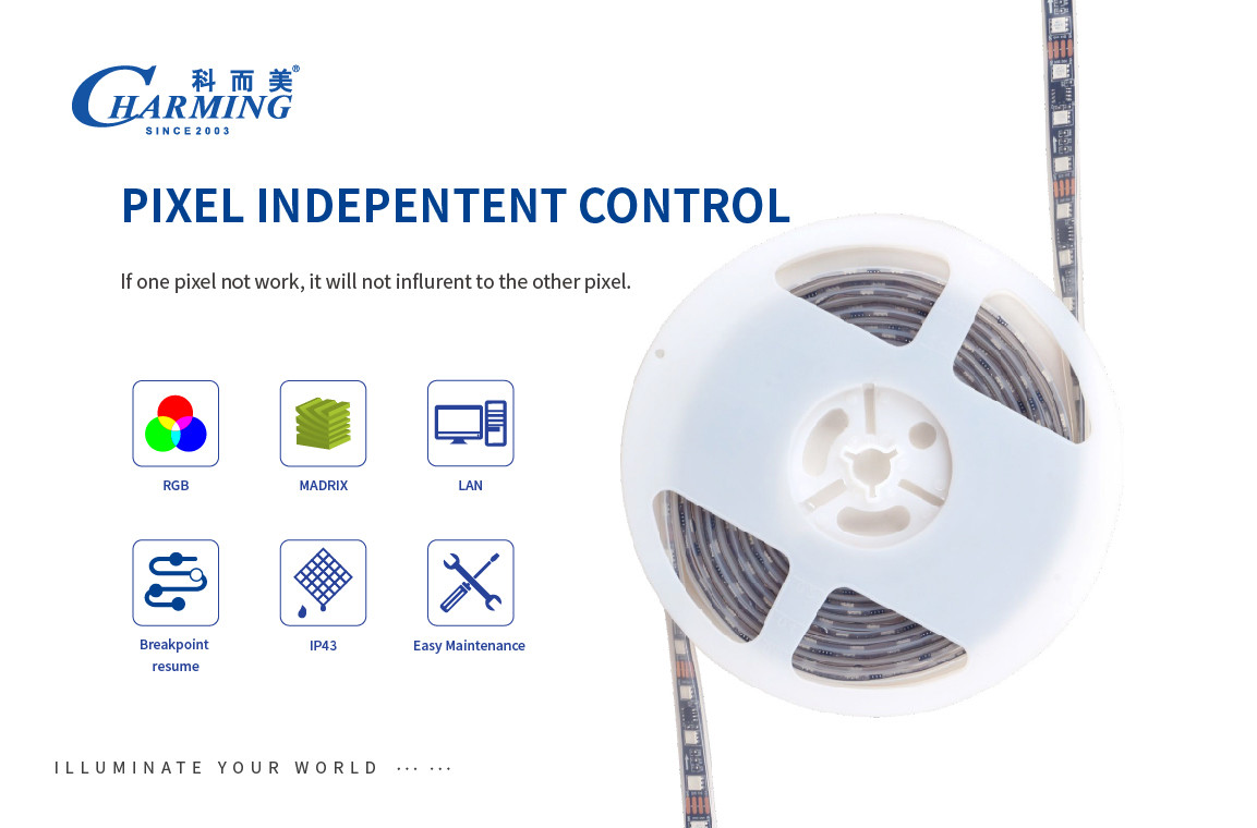 14W IP42 DC12V RGB LED Strip Light 10MM Width For Night Club