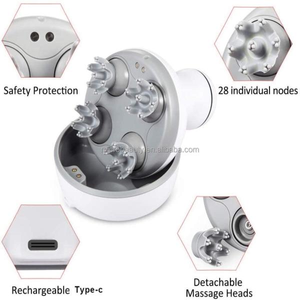 4 Head Electric Shampoo Brush Stress Relief Handheld Head Massage Machine 5W