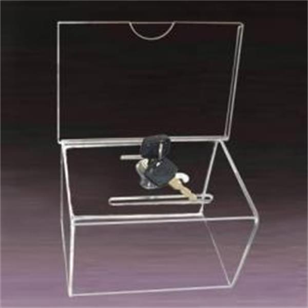custom transparent acrylic donation boxes with lock wholesale