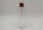 Cylinder Transparent PET Plastic Cosmetic Bottles Double Cap Toner Bottle