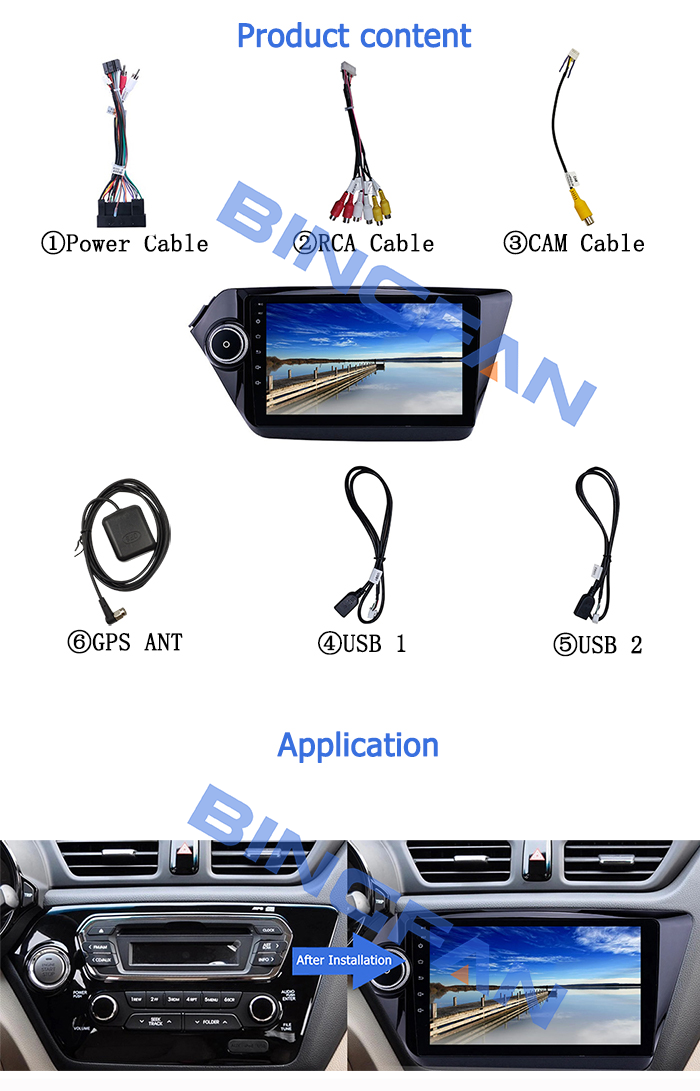 GPS Navigation Kia Car Stereo Car DVD Multimedia Player For KIA K2 2011