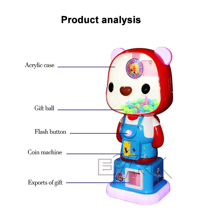 Cute Bear Belt Style Vending Machine Coin Operated 300W