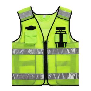China Custom Logo Fluorescent Safety Vest ODM High Durability Mens Hi Vis Vest on sale