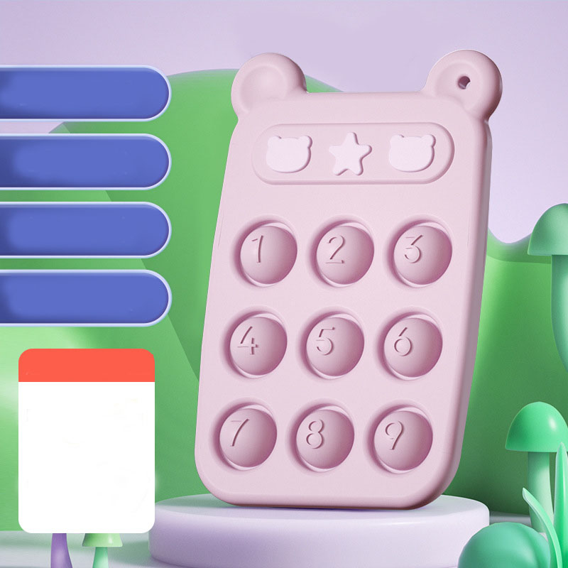 Silicone Phone Fidget Teether Toy 14cm*18cm*7.5cm Perfect for Baby Dining and Playtime