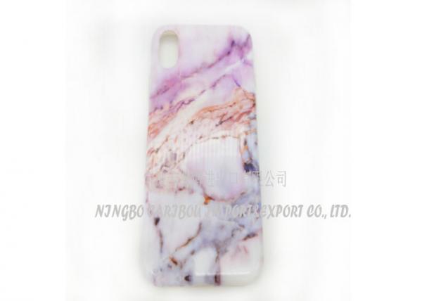 Smooth Marble Silicone TPU Phone Case , Iphone X Soft Waterproof Phone Case