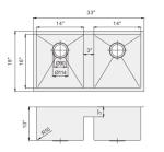 Handcrafted Stainless Steel Handmade Sink Double Bowl With Large Capacity