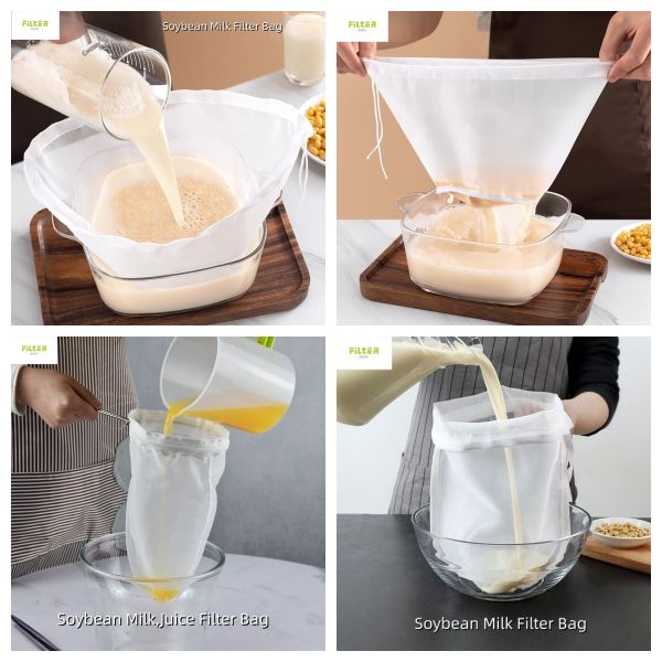 Leak-proof Drawstring Pulp Filter Bag for Juicing and Soy Milk Making