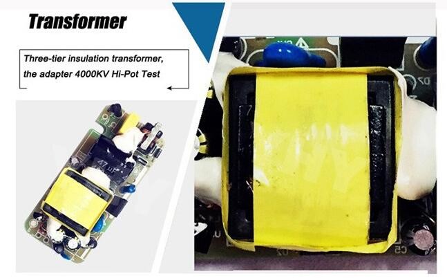 Wall Mount Power Supply Adapter Digital Frame With ABS Plastic Materials
