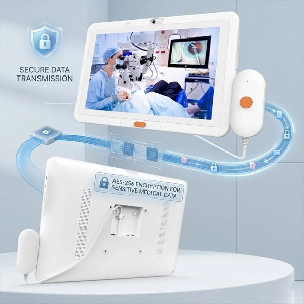 Android Hospital Bedside Tablet with POE and Multi-Point Touch Screen