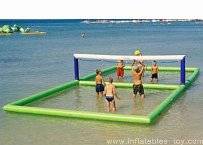 Comercial Sport Games Large Water Inflatable Volleyball Field For Beach Event