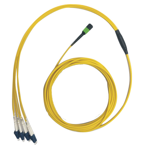 8 Core Multimode Fiber Optic MPO MPO LC SC LSZH 8F FANOUT OM2 Purple