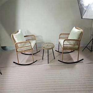 Wholesale ODM OEM Garden Furniture Rattan Table And Chairs Rocking PE Rattan Woven Coffee from china suppliers