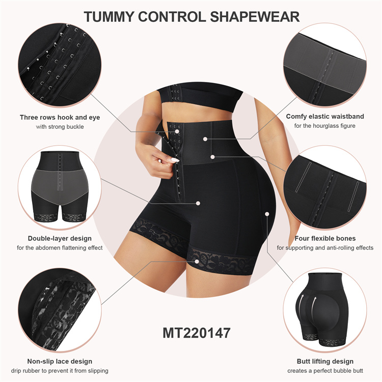 Medium Control Shapers Colombianas Faja Panty Tummy Control Fajas BBL Shorts for Women