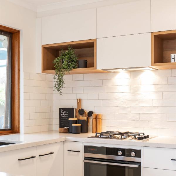 Simple U Shape Compact Small Kitchen Cabinet Set Melamine Matte White
