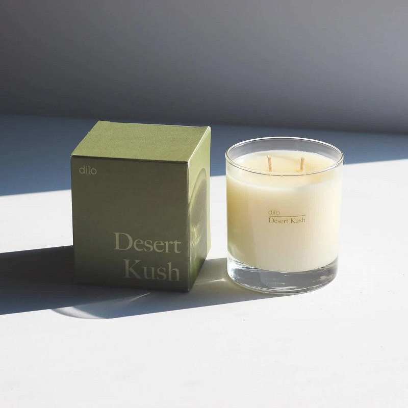 Coated Paper Custom Scented Candle Jar Packaging Folding Paper Reverse Printed Tuck Box