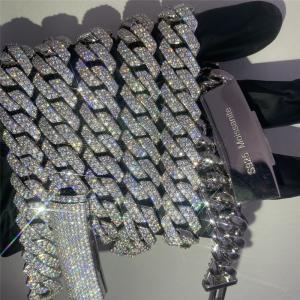 Wholesale Hip Hop Moissanite Cuban Chain 20mm Wide Gra Moissanite Diamond For Rapper from china suppliers