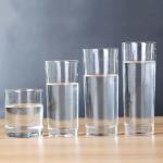 Transparent 11oz Water Drinking Glass 2.5mm Thickness With Chip Resistant Rim