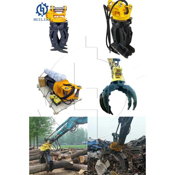 PC200 PC210 PC220 PC230 PC240 Excavator Attachment Rotary Hydraulic Grab Bucket Grapple
