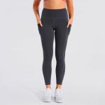 Side Phone Pocket Womens Yoga Leggings 7/8 Running Pants 230g