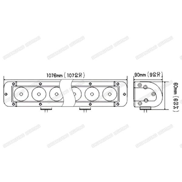 260W Single Row LED Light Bar 6000K LED Spot Light Bar For Off Road / Truck